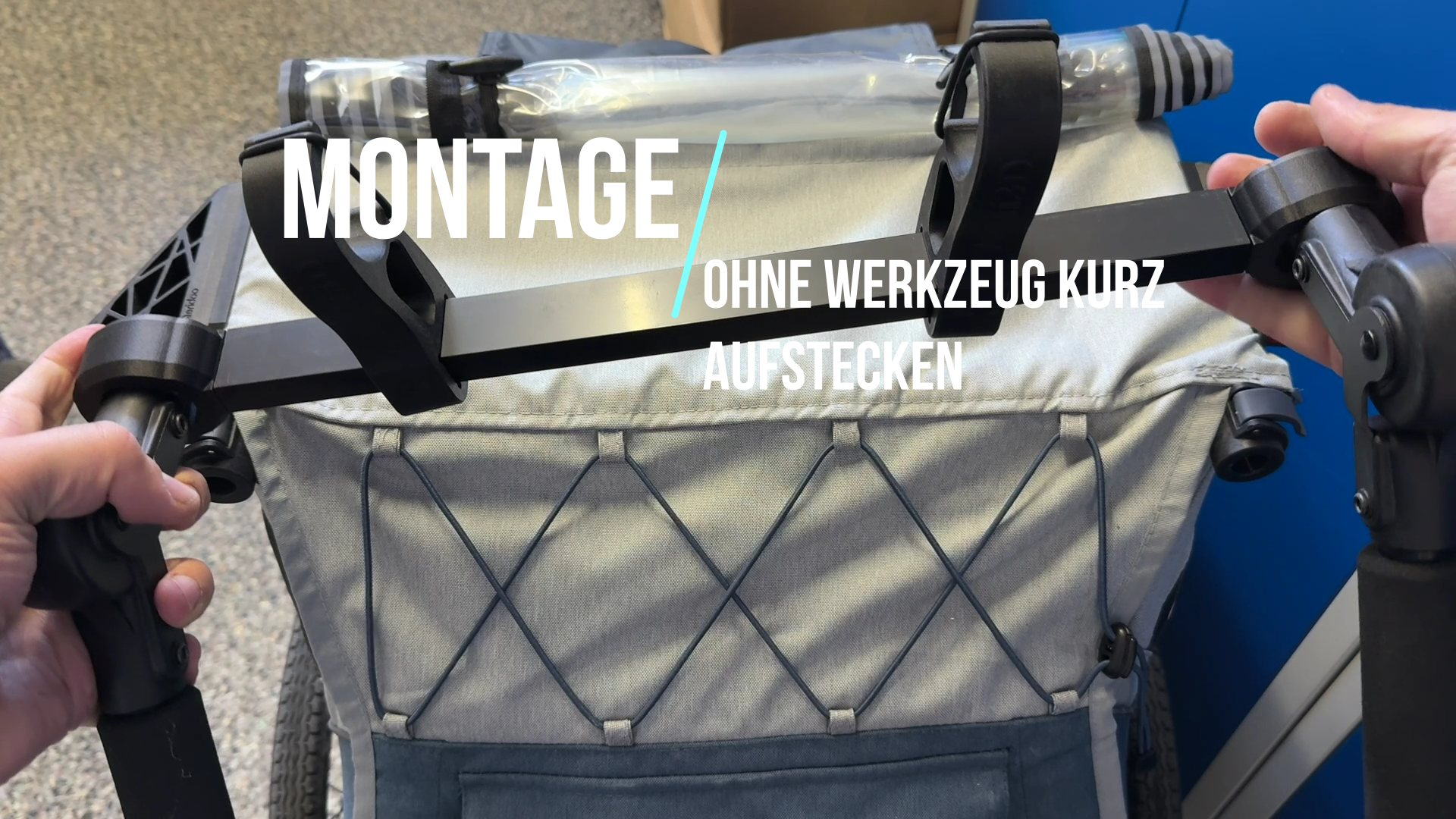 Video laden: Monatgevideo von Kinderfahrrad Halter am Qeridoo Fahrradanhänger