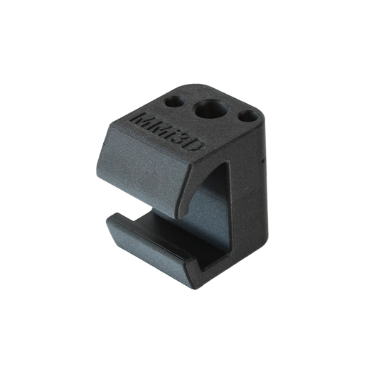 Detailansicht Buggyradhalter Croozer aus PETG-CF 3D-Druck zur sicheren Fixierung des Buggyrads